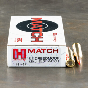 20rds – 6.5 Creedmoor Hornady 120gr. ELD Match Ammo