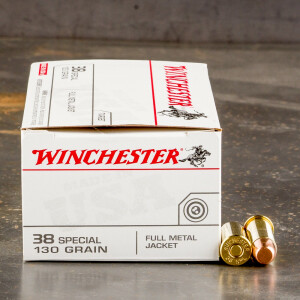 50rds - 38 Special Winchester USA 130gr. FMJ Ammo