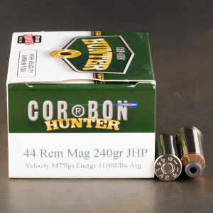 44 Mag - 240 Grain JHP - Corbon Hunter - 20 Rounds