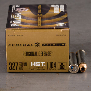 20rds – 327 Federal Magnum Federal Personal Defense HST 104gr. JHP Ammo