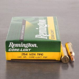 20rds - 264 Win. Mag. Remington Core-Lokt 140gr. Pointed Soft Point Ammo