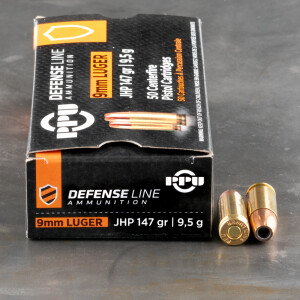 50rds - 9mm Luger Prvi Partizan 147gr. JHP Ammo