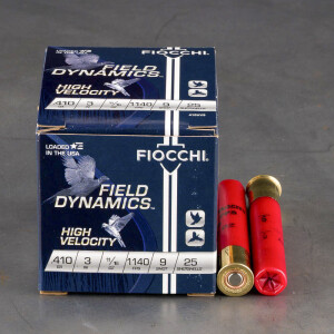 250rds – 410 Bore Fiocchi 3" 11/16oz. #9 Shot Ammo