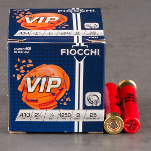 25rds – 410 Bore Fiocchi 2-1/2" 1/2oz. #9 Shot Ammo