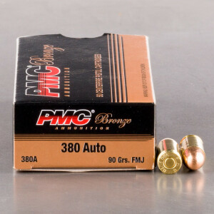 50rds - 380 Auto PMC 90gr. FMJ Ammo
