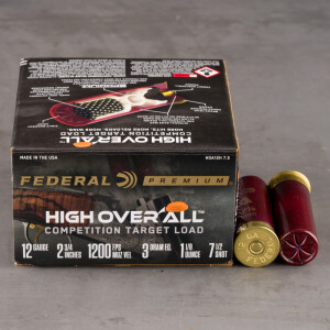 25rds – 12 Gauge Federal High Over All 2-3/4" 1-1/8oz. #7.5 Shot Ammo