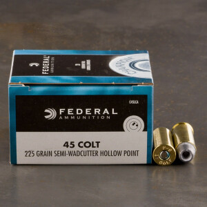 20rds - 45 Long Colt Federal Champion 225gr. Semi-Wadcutter Hollow Point Ammo