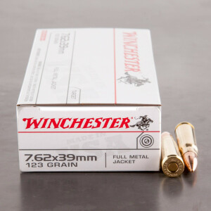 20rds - 7.62x39 Winchester USA 123gr. FMJ Ammo