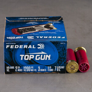 250rds – 12 Gauge Federal Top Gun Target Load 2-3/4" 1-1/8oz. #7.5 Shot Ammo