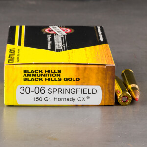 20rds – 30-06 Black Hills Gold 150gr. CX Ammo