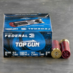 25rds – 12 Gauge Federal Top Gun 2-3/4" 1oz. #8 Shot Ammo