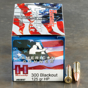 500rds – 300 AAC Blackout Hornady American Gunner 125gr. HP Ammo