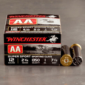 25rds - 12 Gauge Winchester AA Sporting Clays 2-3/4" 1oz. #7.5 Shot Ammo