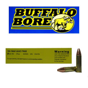 20rds - 500 S&W Buffalo Bore 375gr. Barnes XPB HP Ammo