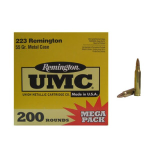 200rds - .223 Remington UMC Mega Pack 55gr. FMJ Ammo