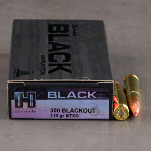 20rds – 300 AAC Blackout Hornady BLACK 110gr. NTX Ammo
