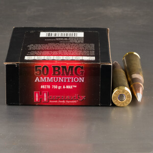 100rds - 50 Cal. BMG Hornady 750gr. A-Max Match Ammo
