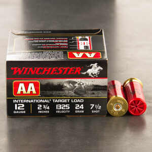 25rds - 12 Gauge Winchester AA International Target 2 3/4" 24gr. #7.5 Shot Ammo