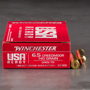 20rds – 6.5 Creedmoor Winchester USA Ready 140gr. Open Tip Ammo