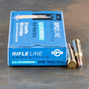20rds - 6.5x55 Prvi Partizan 139gr. Soft Point Ammo