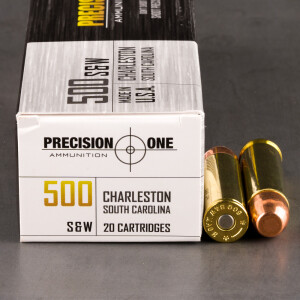 20rds – 500 S&W Precision One 350gr. FMJ Ammo