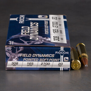 20rds – 308 Win Fiocchi 165gr. PSP Ammo