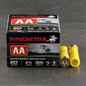 250rds – 20 Gauge Winchester AA 2-3/4" 7/8oz. #8 Shot Ammo