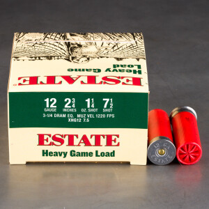 250rds – 12 Gauge Estate Heavy Game Load 2-3/4" 1-1/4oz. #7.5 Shot Ammo