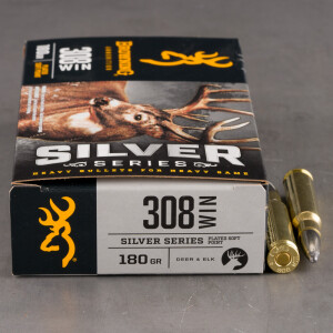20rds – 308 Win Browning Silver Series 180gr. SP Ammo