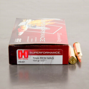 20rds – 7mm Rem Mag Hornady Superformance 154gr. SST Ammo
