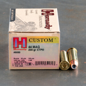 20rds - 44 Mag Hornady 200gr. XTP Hollow Point Ammo