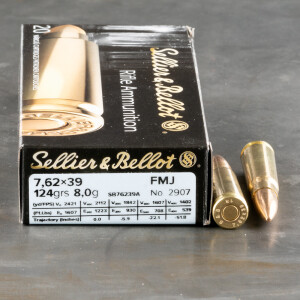 20rds - 7.62x39 Sellier & Bellot 123gr. FMJ Ammo