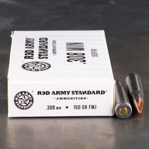 500rds – 308 Win Red Army Standard 150gr. FMJ Ammo