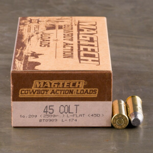 50rds - 45 Long Colt MAGTECH Cowboy 250gr. Lead Flat Nose Ammo