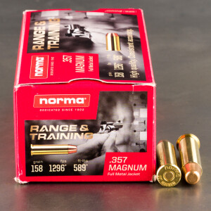 1000rds – 357 Magnum Norma 158gr. FMJ Ammo
