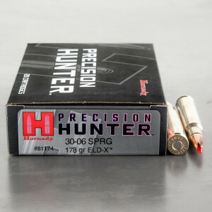 20rds – 30-06 Hornady Precision Hunter 178gr. ELD-X Ammo