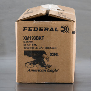 1000rds – 5.56x45 Federal American Eagle 55gr. FMJ XM193 Ammo