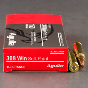 20rds – 308 Win Aguila 150gr. SP Ammo