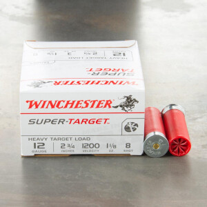 250rds - 12 Gauge Winchester Super Target 2 3/4" 1 1/8oz. #8 Shot Ammo