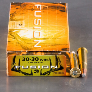 20rds - 30-30 Federal Fusion 170gr. Flat Nose SP Ammo