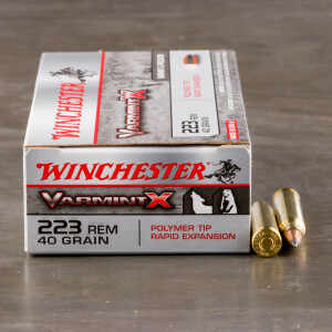 200rds – 223 Rem Winchester Varmint X 40gr. Polymer Tip Ammo