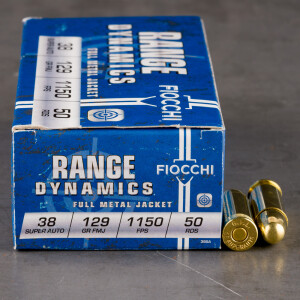 1000rds - 38 Super Auto Fiocchi 129gr. FMJ Ammo