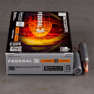 20rds – 7mm Backcountry Federal Fusion Tipped 175gr. Bonded Polymer Tip Ammo