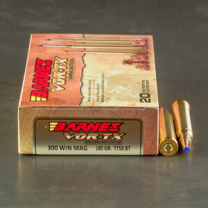 20rds – 300 Win Mag Barnes VOR-TX 180gr. TTSX BT Ammo