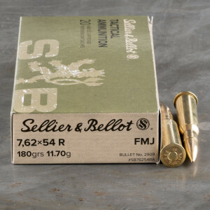 20rds - 7.62 x 54R Sellier & Bellot 180gr. FMJ Ammo