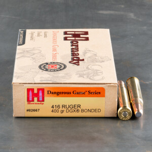 20rds - 416 Ruger Hornady 400gr. DGX Bonded Ammo