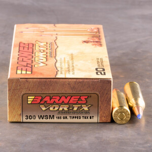 20rds – 300 WSM Barnes VOR-TX 165gr. TTSX BT Ammo