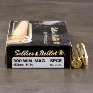 20rds - 300 Win Mag S&B 180gr Soft Point Ammo