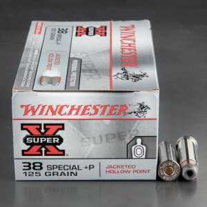 500rds – 38 Special +P Winchester Super-X 125gr. SJHP Ammo