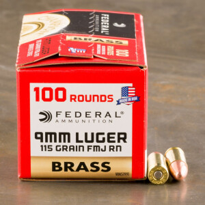 500rds - 9mm Federal Champion 115gr. FMJ Ammo